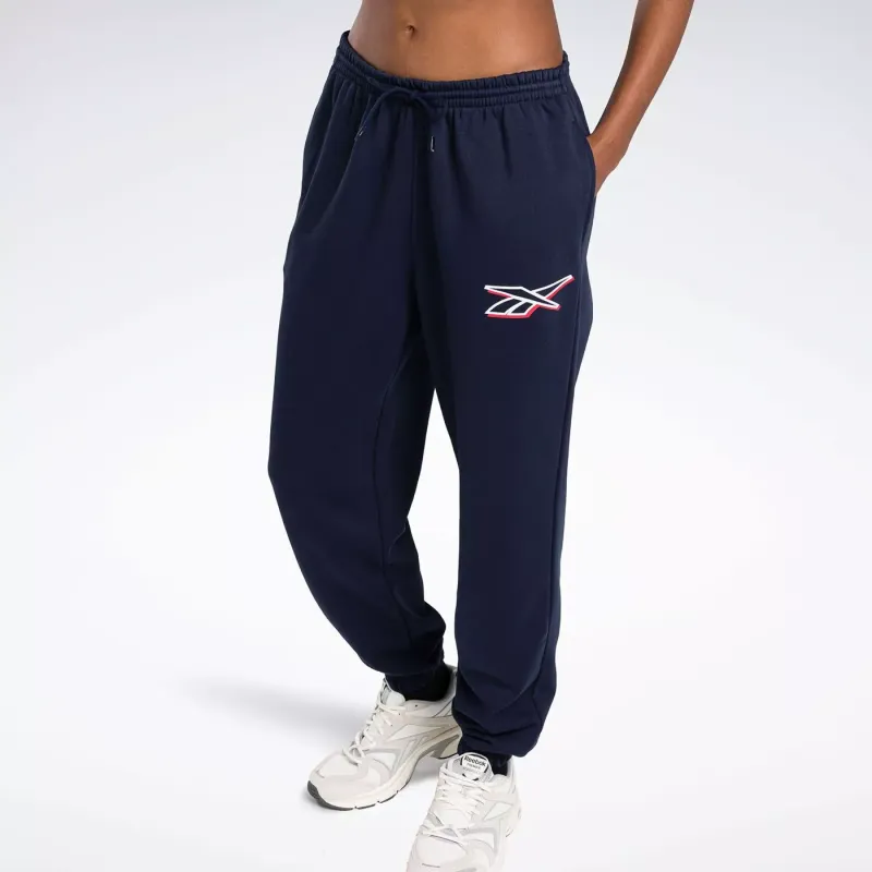 Reebok VECTOR GRAPHIC JOGGER Knitted Sports Pants Women's Marine Blue-2