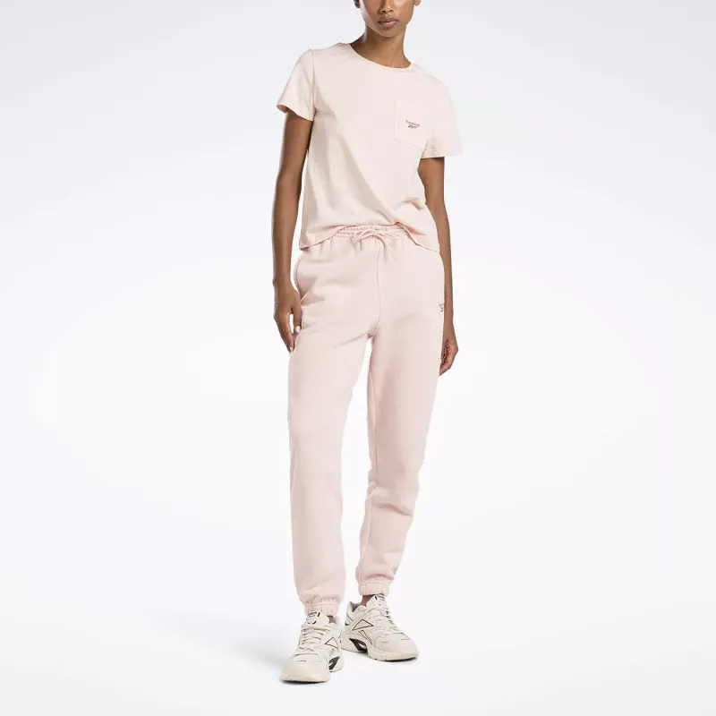 Reebok RI FLEECE JOGGER Knitted Sports Pants Women's Pink-1