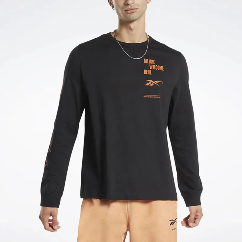 Reebok BB BASKETBALL AAWH LS TEE T-Shirt Men's Black-3