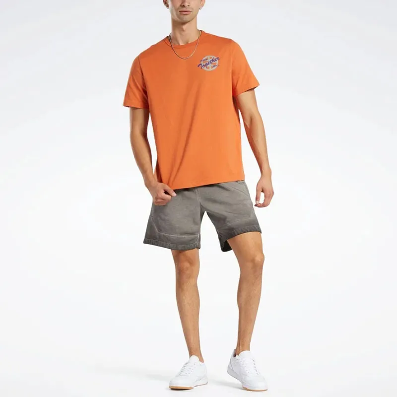 Reebok BB BASKETBALL AAWH HOOP T T-Shirt Men's Orange-2