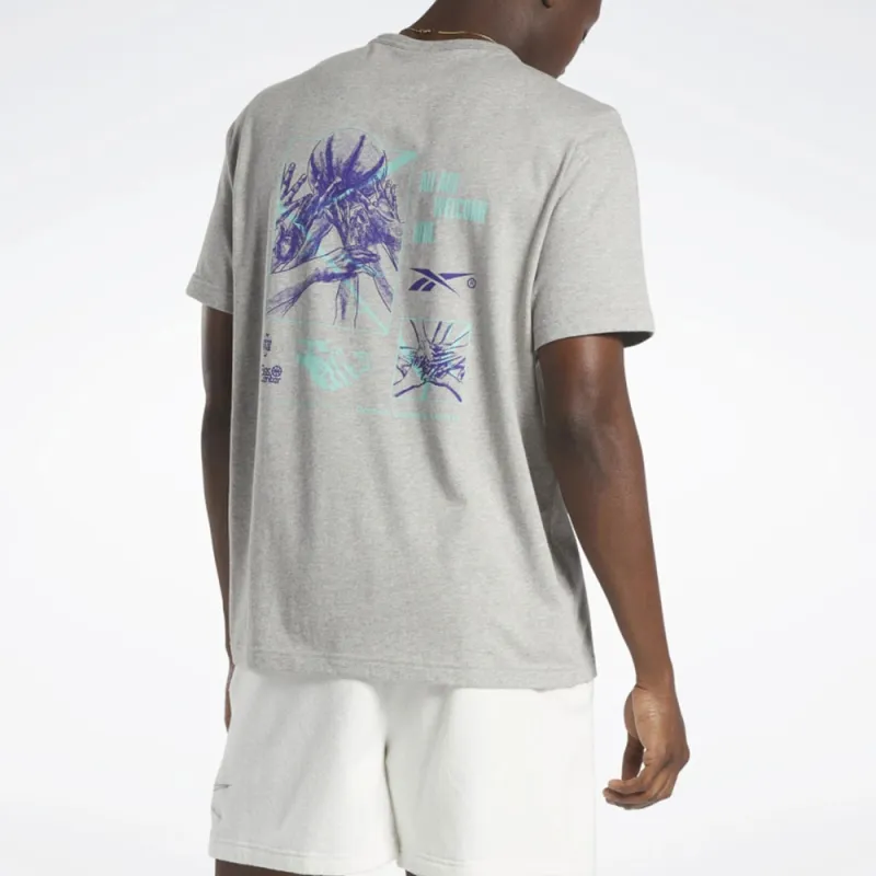 Reebok BB BASKETBALL CT SS TEE T-Shirt Men's Gray-4