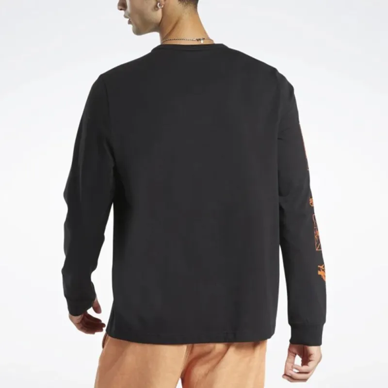 Reebok BB BASKETBALL AAWH LS TEE T-Shirt Men's Black-2