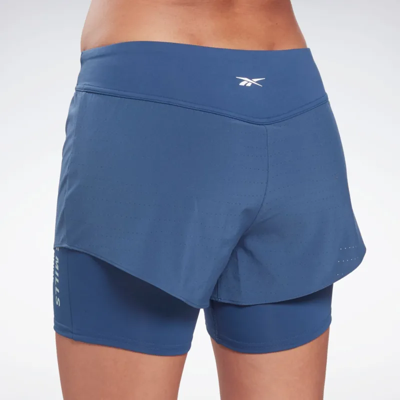 Reebok CYCLED Collection LES MILLS EPIC Sports Shorts Women's Blue-2