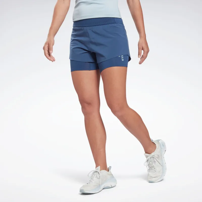 Reebok CYCLED Collection LES MILLS EPIC Sports Shorts Women's Blue-4