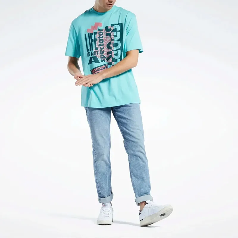 Reebok GS SPECTATOR SPORT VIBE T T-Shirt Unisex Cyan-1