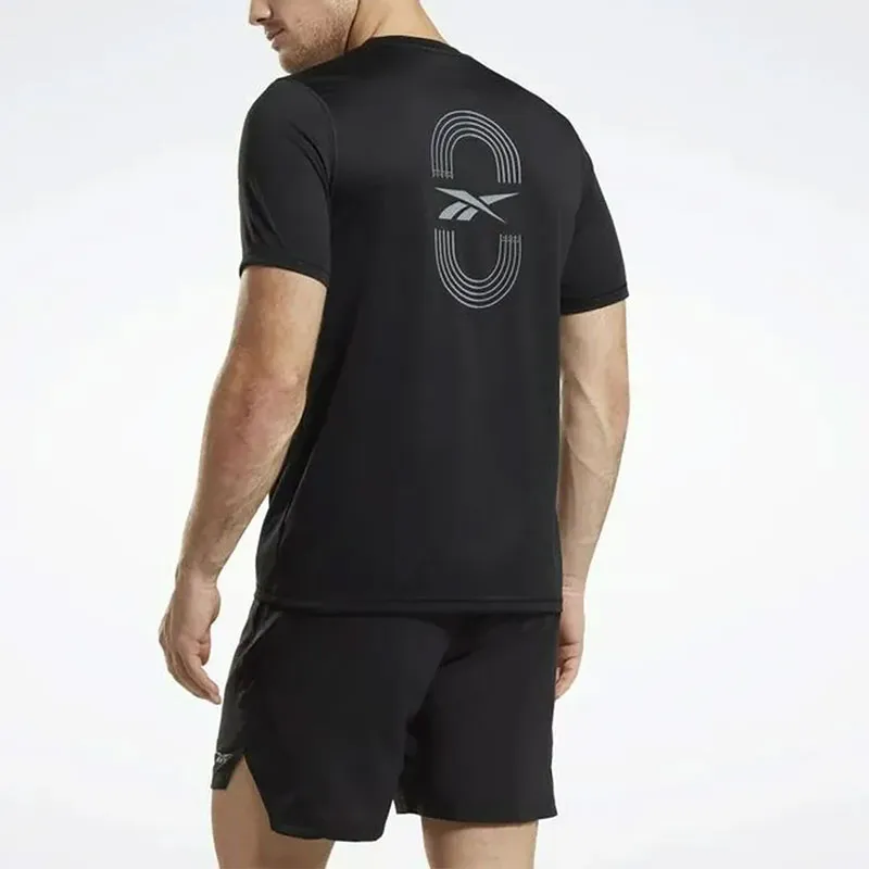 Reebok RUNNING GFX TEE T-Shirt Men's Black-3