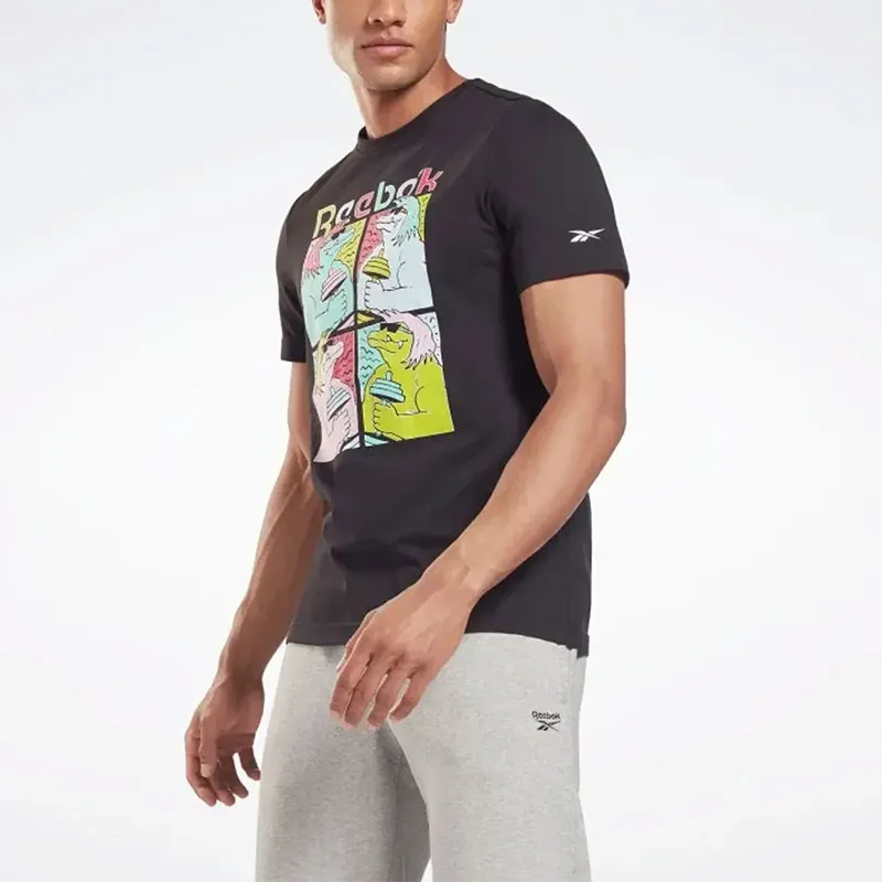 Reebok Animal Novelty Tee T-Shirt Men's Black-2