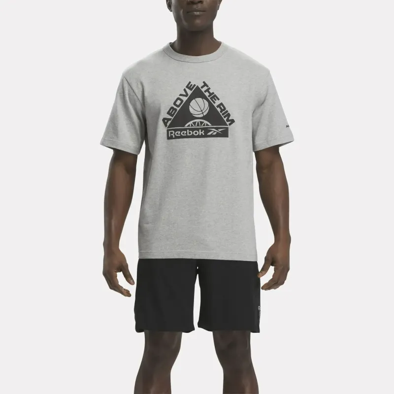 Reebok BASKETBALL ABOVE THE RIM GRAPHIC T-SHIRT T-Shirt Men's Gray-2