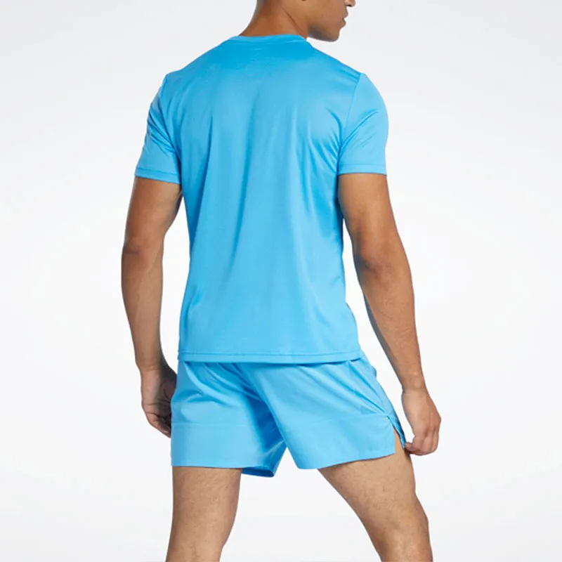 Reebok Re Ss Graphic Tee T-Shirt Men's Aqua Blue-4