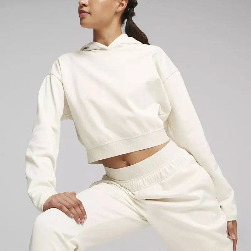 PUMA STRONG POWER FLEECE HOODIE Sweatshirt Women's White-2