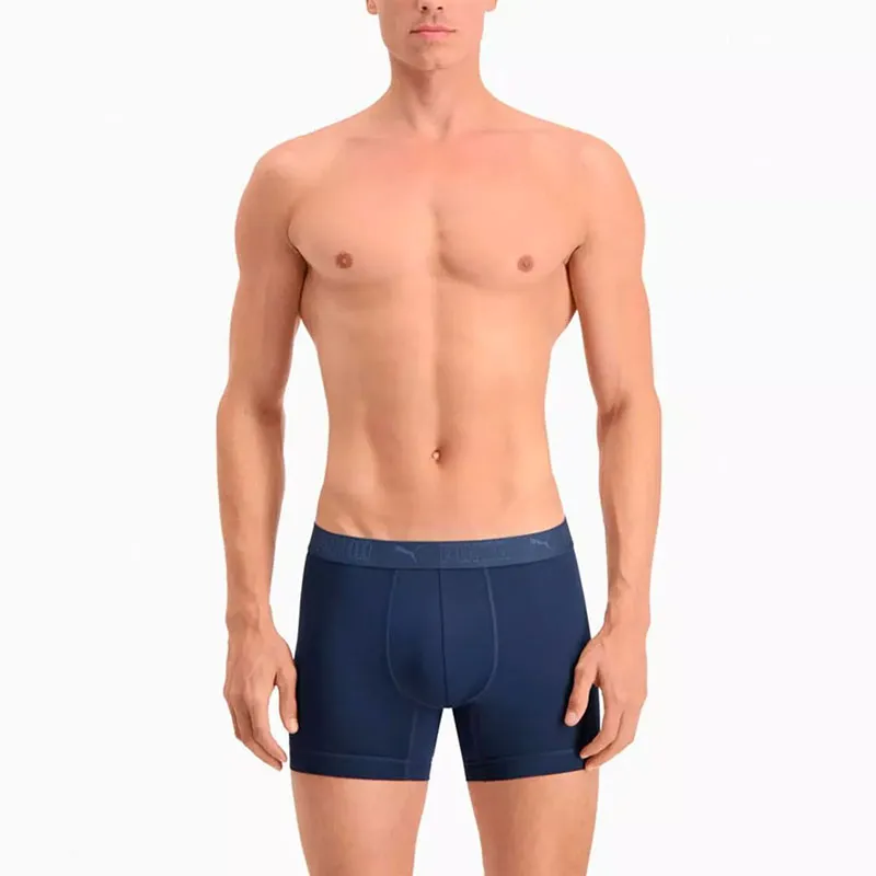 PUMA SPORT MICROFIBER BOXER 2P Underpants Men's 2 Pack Blue+Navy-5