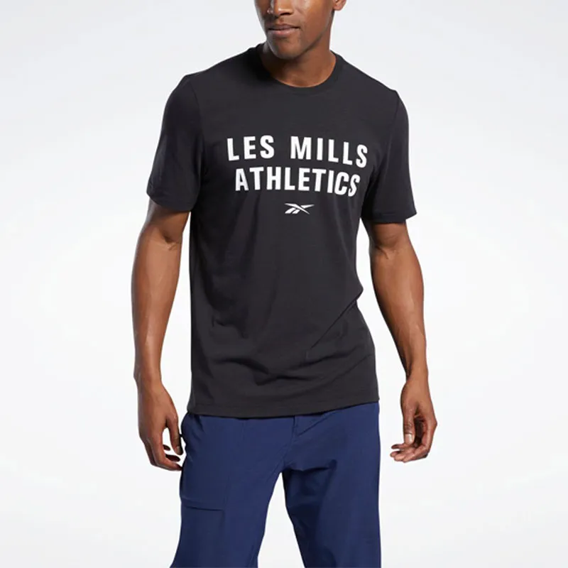 Reebok Lm Ss Cotton Crew T-Shirt Men's Black-4