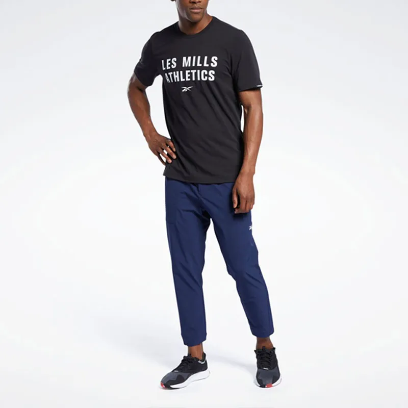 Reebok Lm Ss Cotton Crew T-Shirt Men's Black-3