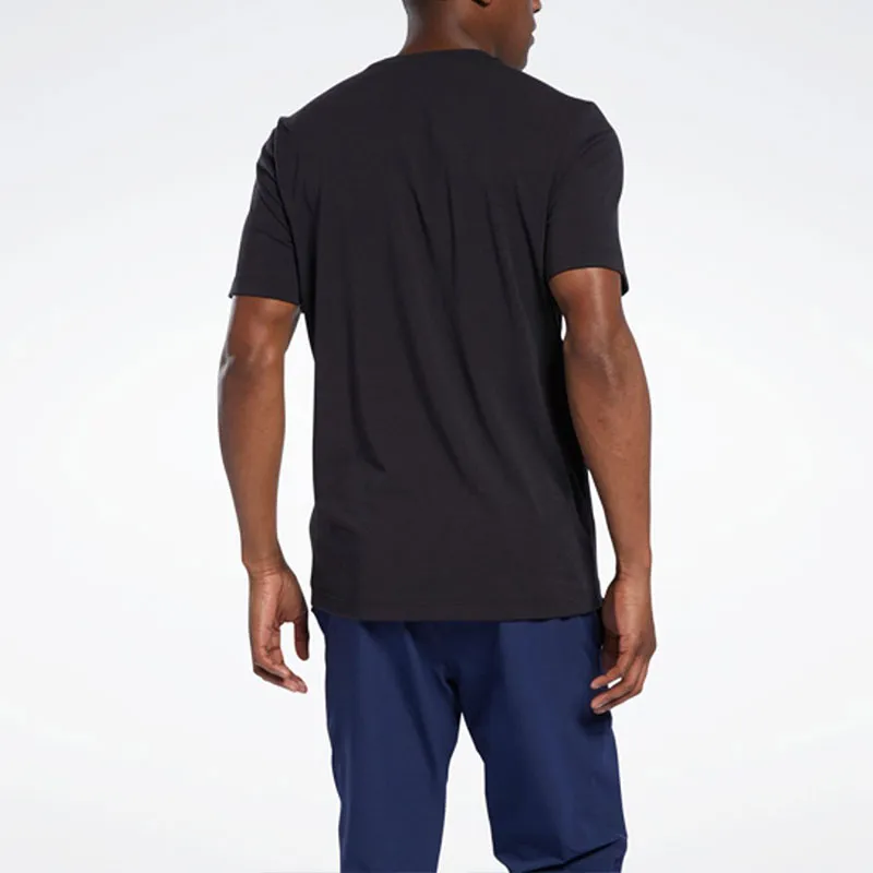 Reebok Lm Ss Cotton Crew T-Shirt Men's Black-5