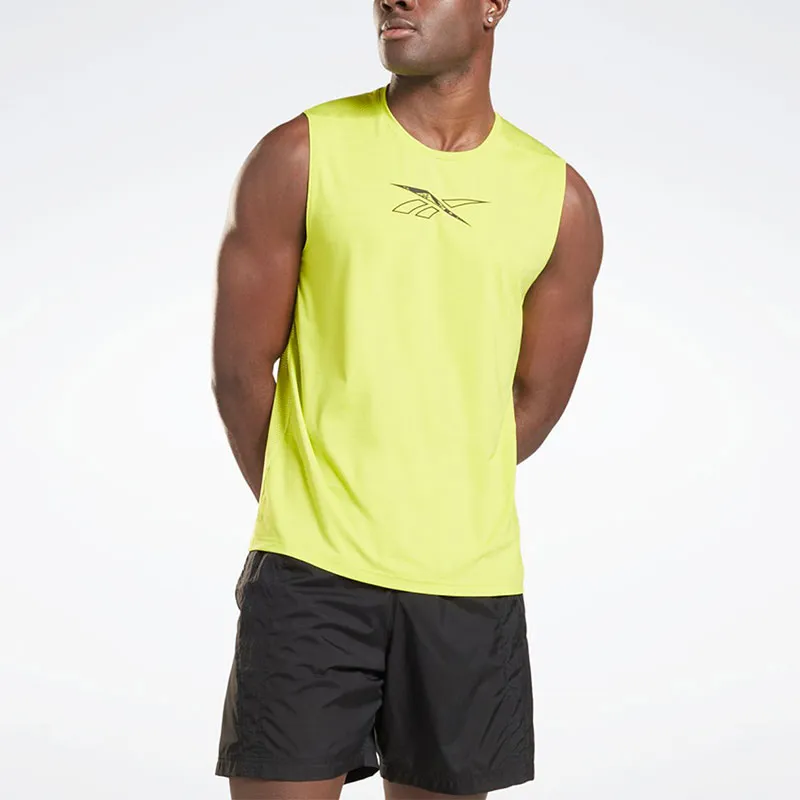 Reebok WOR AC SLVLS TEE T-Shirt Men's Acid Yellow-2
