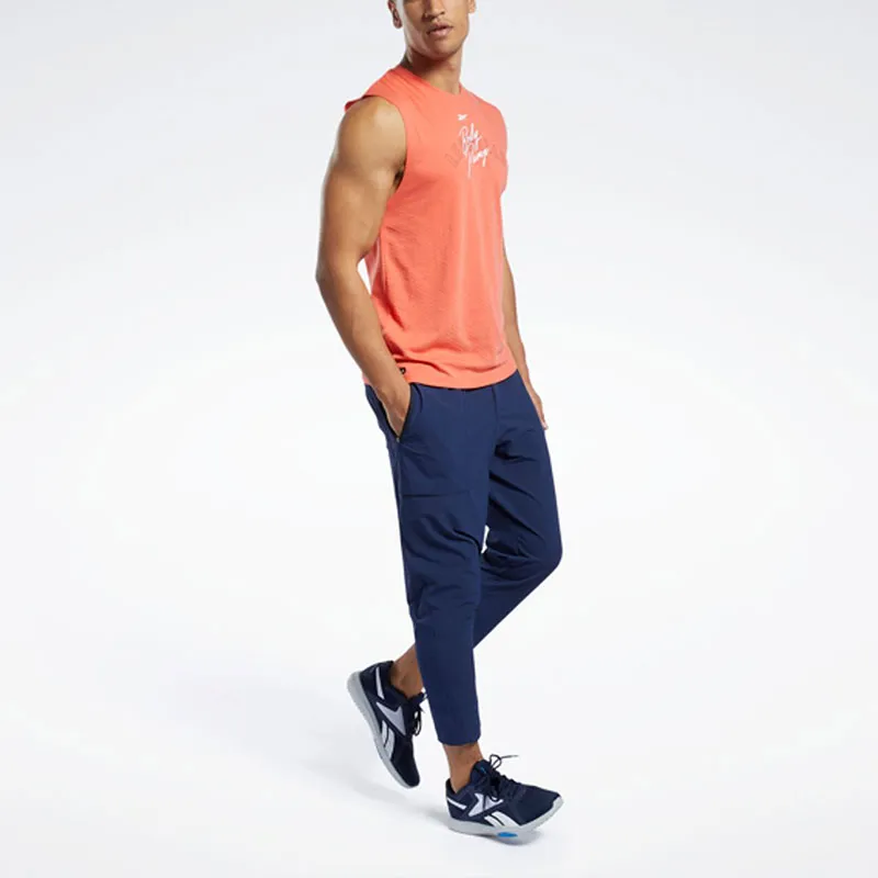Reebok Lm Bp Mesh Slvls Tee T-Shirt Men's Orange-1