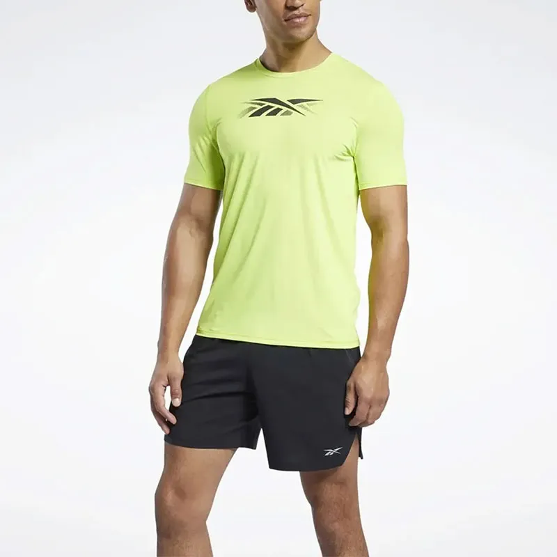 Reebok Tsr Ss Ac Graphic Tee T-Shirt Men's Yellow-3
