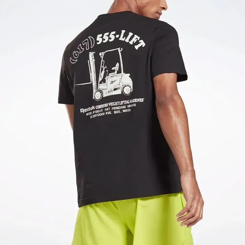 Reebok Weightlifting Novelty Tee T-Shirt Men's Black-3