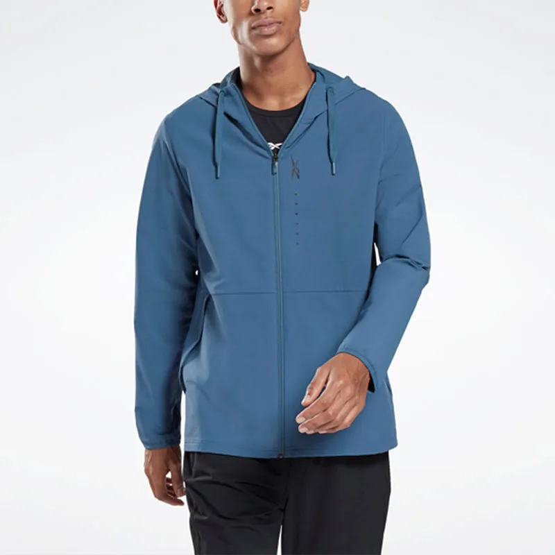 Reebok Ts Perf Fz Hoodie Jackets Coats Men's Blue-2