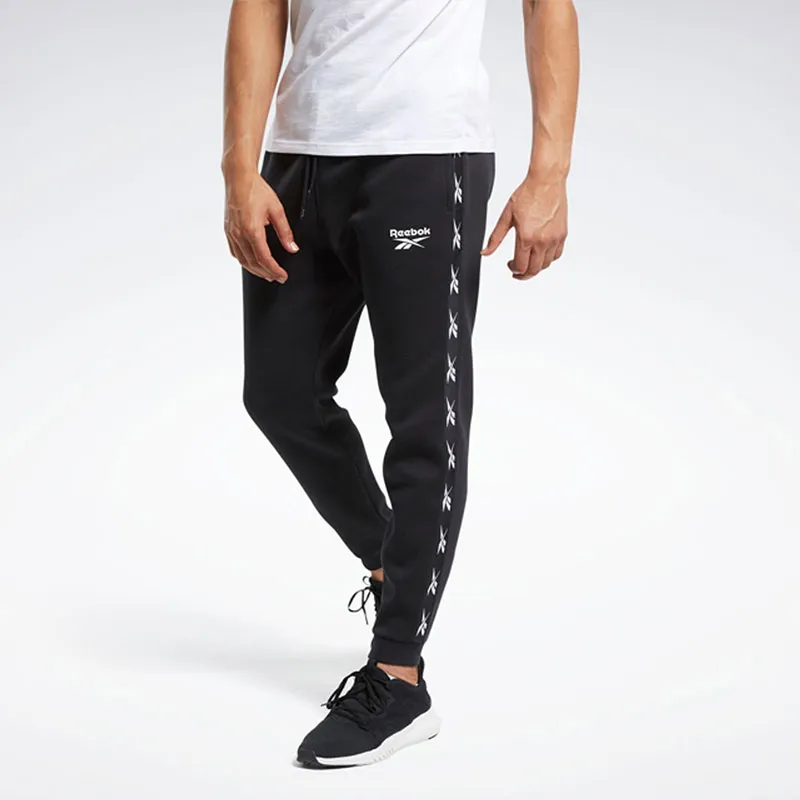 Reebok Te Tape Jogger Knitted Sports Pants Men's Black-2