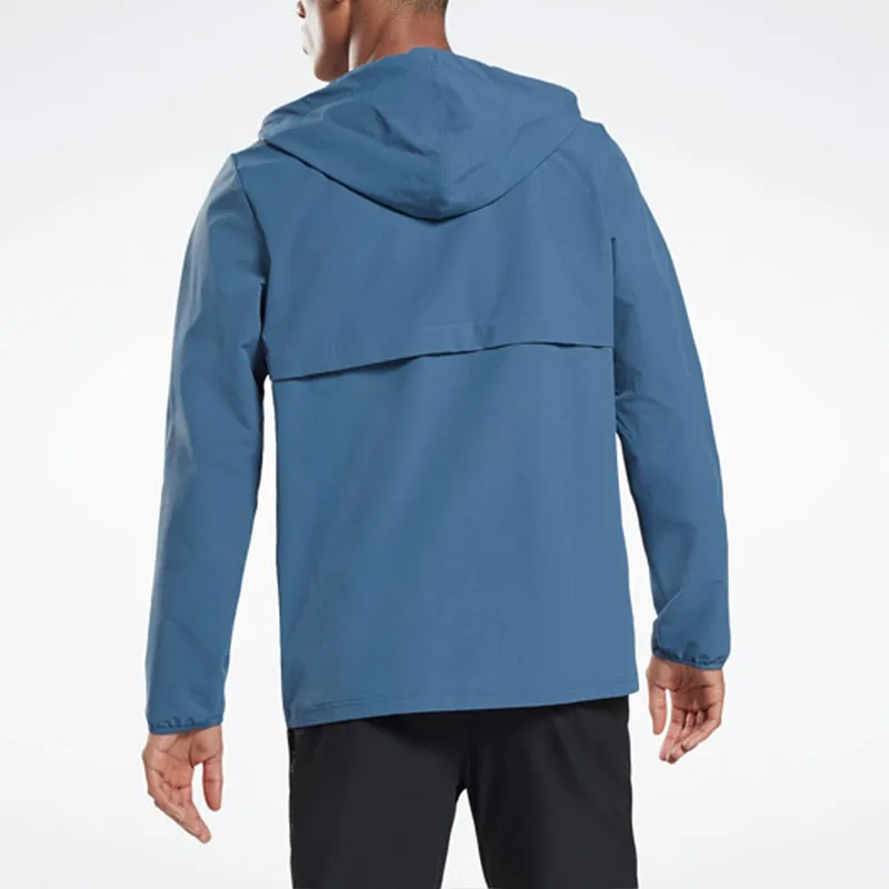 Reebok Ts Perf Fz Hoodie Jackets Coats Men's Blue-3