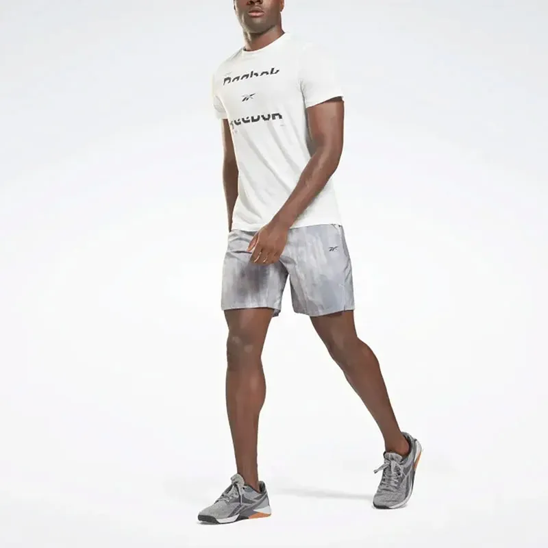 Reebok Ts Epic Aop Ltwt Short Casual Shorts Men's Gray-1