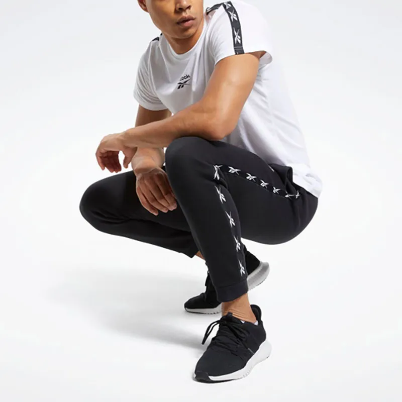 Reebok Te Tape Jogger Knitted Sports Pants Men's Black-3