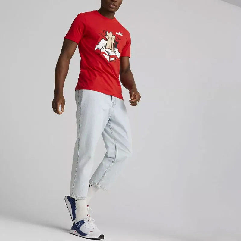 PUMA GRAPHICS SNEAKER TEE T-Shirt Men's Red-2