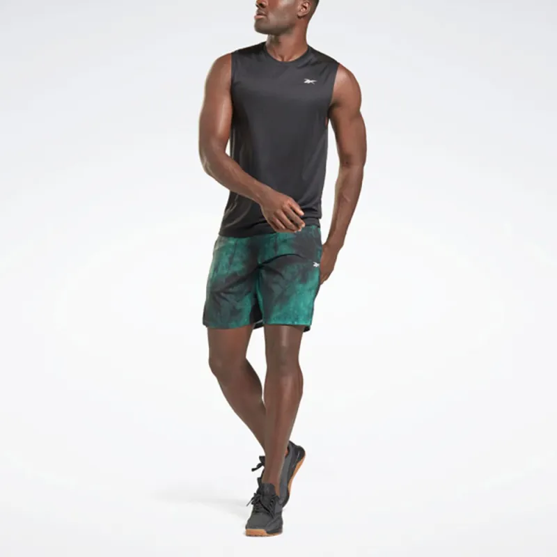 Reebok Ts Epic Aop Ltwt Short Casual Shorts Men's Midnight Pine Green-1