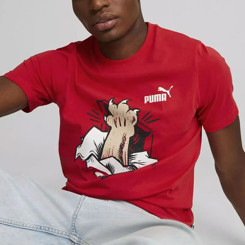 PUMA GRAPHICS SNEAKER TEE T-Shirt Men's Red-3