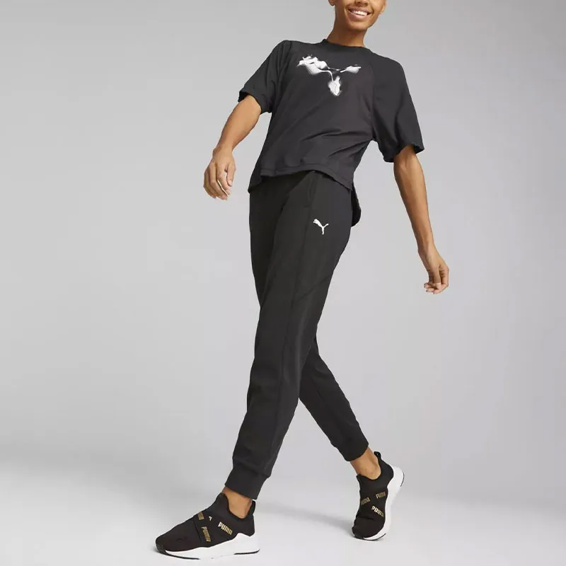 PUMA MODERN SPORTS PANTS CL Knitted Sports Pants Women's Black-2