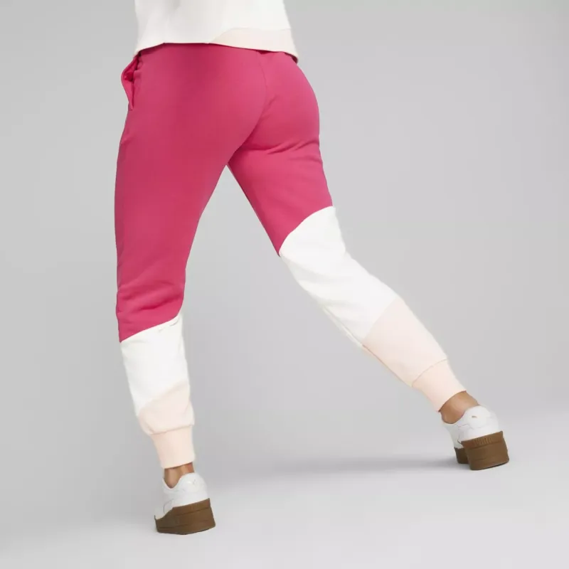 PUMA POWER CAT PANTS TR Knitted Sports Pants Women's Pink-3