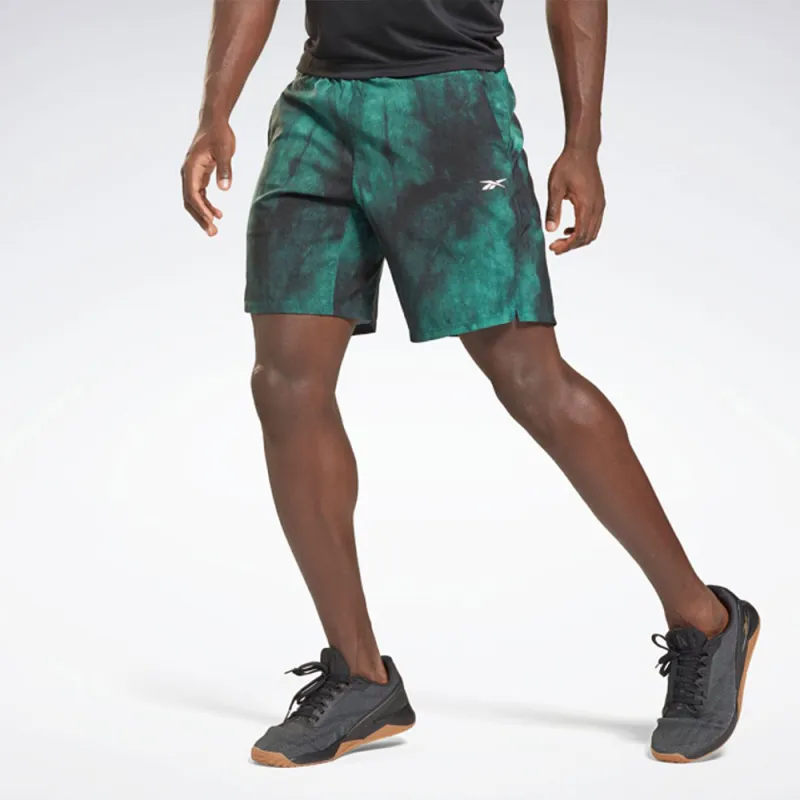 Reebok Ts Epic Aop Ltwt Short Casual Shorts Men's Midnight Pine Green-2