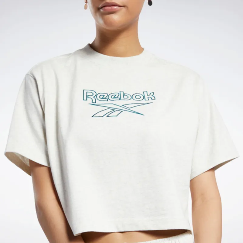 Reebok Cl Pf Big Logo Tee T-Shirt Women's White-4