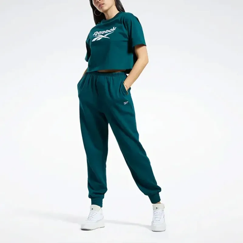Reebok CL AE BIG LOGO CROP TEE T-Shirt Women's Green-2