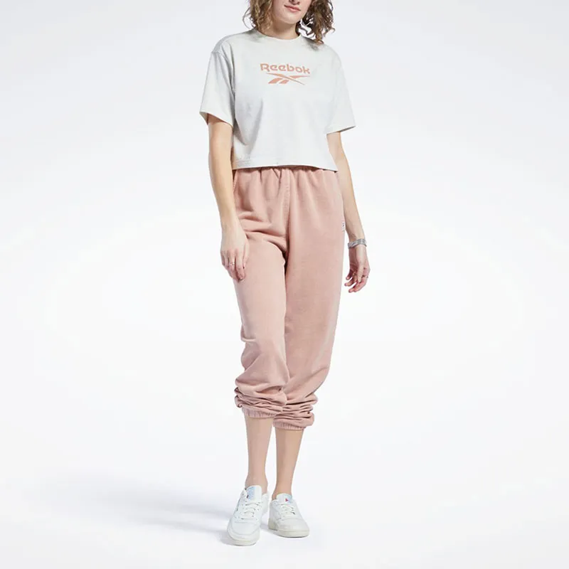 Reebok CL PF BIG LOGO CROP TEE T-Shirt Women's White-5