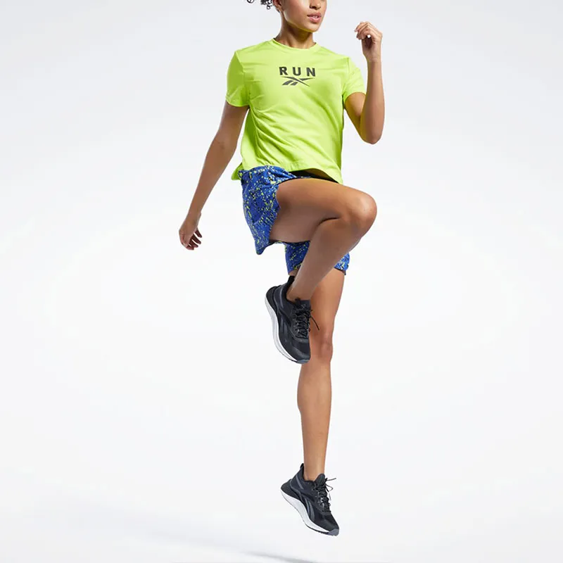 Reebok Wor Run Sw Graphic Tee T-Shirt Women's Green-2