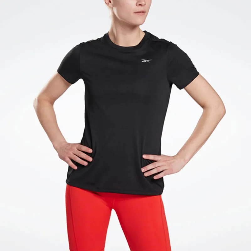 Reebok Re Basic Ss Tee T-Shirt Women's Black-3