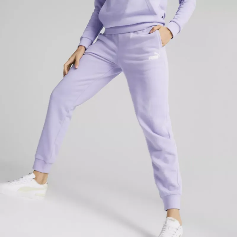 PUMA ESS ELEVATED PANTS Knitted Sports Pants Women's Purple-3