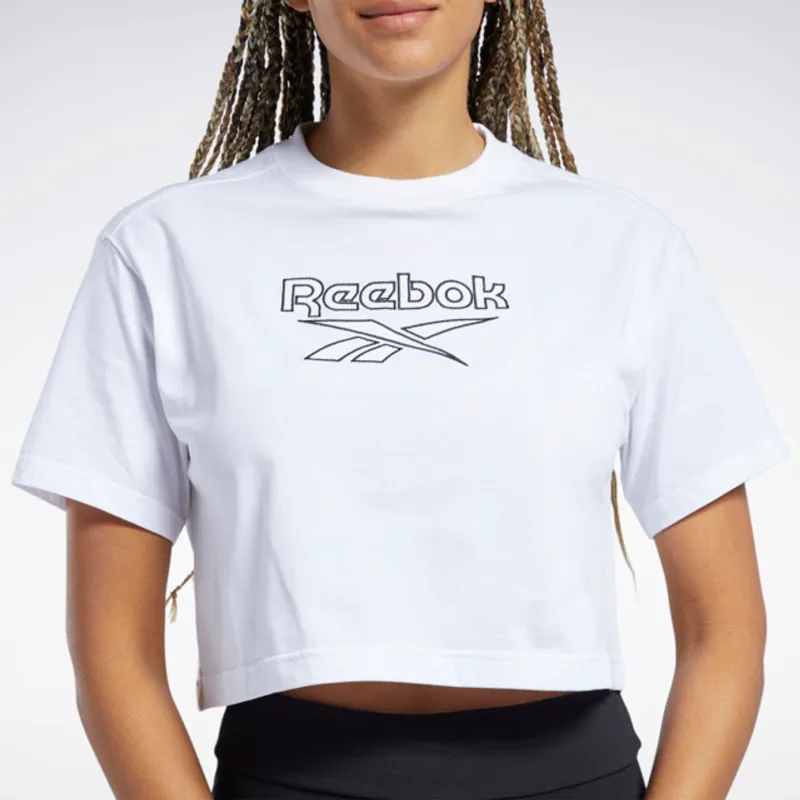 Reebok Cl Pf Big Logo Tee T-Shirt Women's White-5