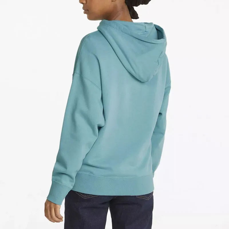 PUMA SWXP GRAPHIC HOODIE TR PORCELAIN Sweatshirt Women's Turquoise-4