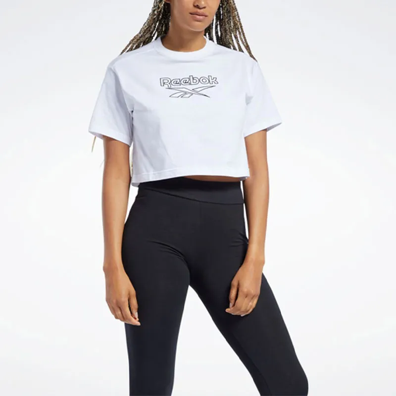 Reebok Cl Pf Big Logo Tee T-Shirt Women's White-3