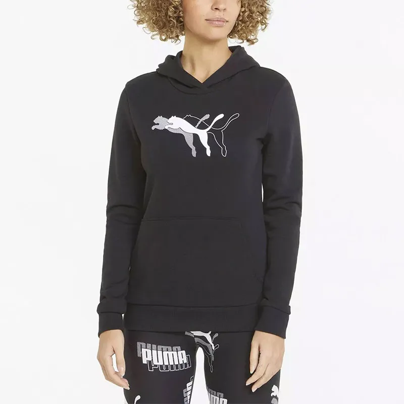 PUMA POWER GRAPHIC HOODIE TR Sweatshirt Women's Black-3