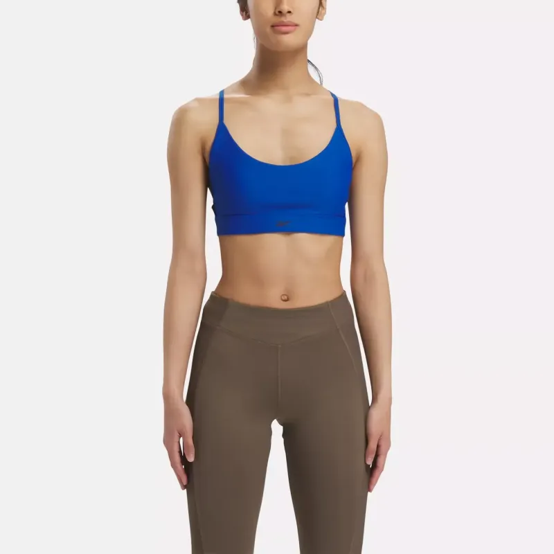 Reebok CYCLED Collection LUX STRAPPY SPORTS BRA Sports Underwear Women's Blue-3