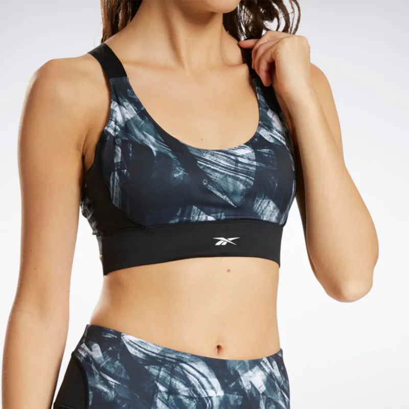 Reebok Kireifit Aop Bra Sports Underwear Women's Black-4