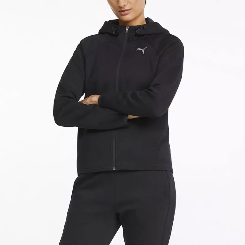 PUMA EVOSTRIPE FULL-ZIP HOODIE Sweatshirt Women's Black-4