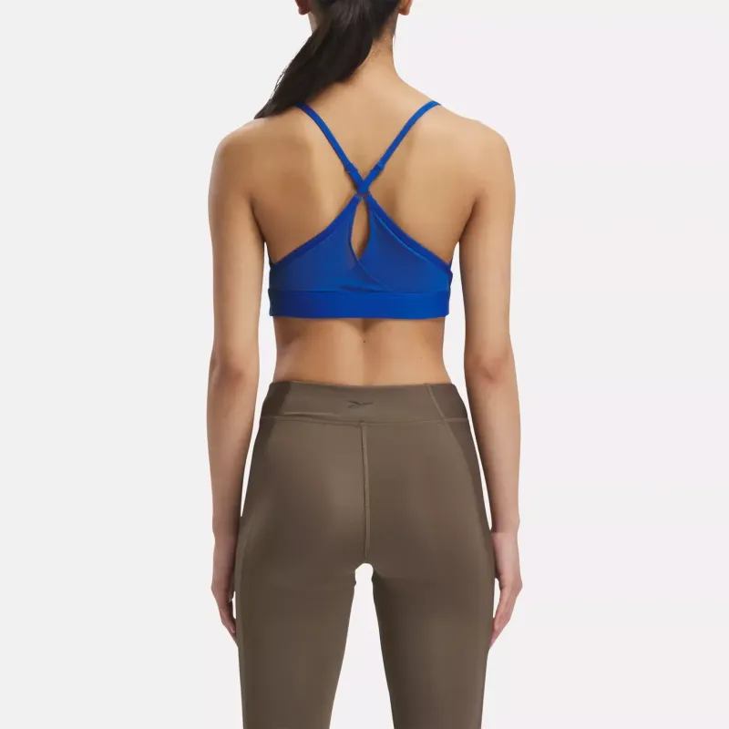 Reebok CYCLED Collection LUX STRAPPY SPORTS BRA Sports Underwear Women's Blue-2