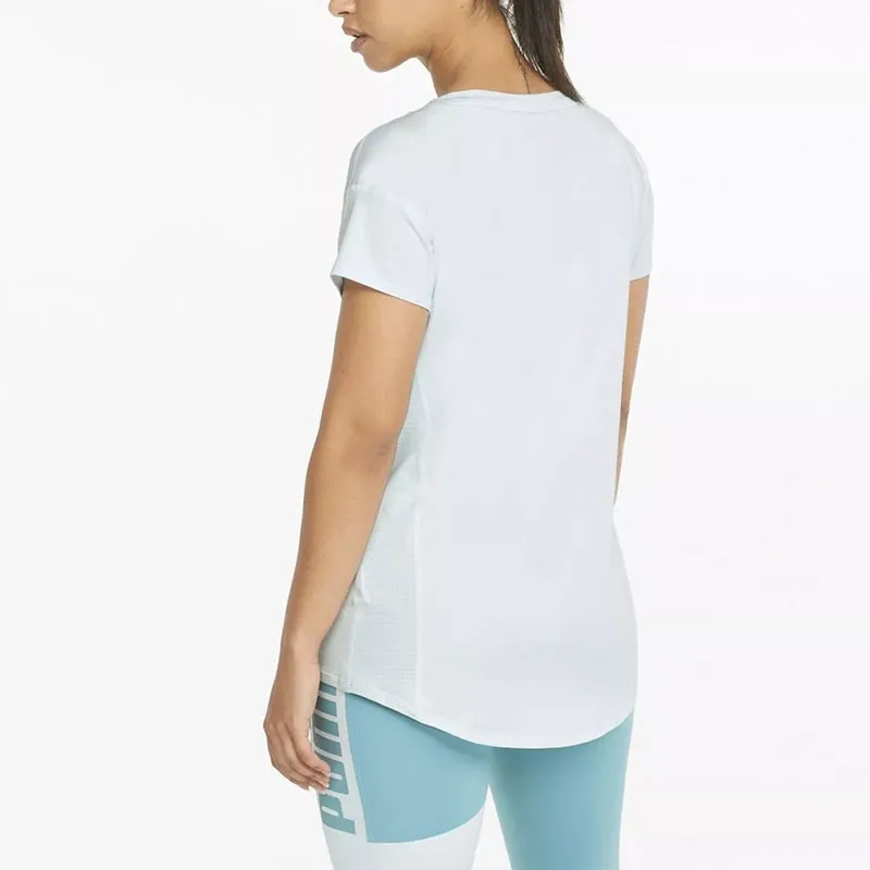 PUMA TRAIN FAVORITE TEE NITRO BLUE T-Shirt Women's Turquoise-4