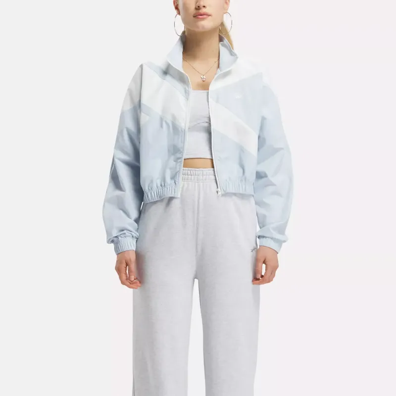 Reebok CYCLED Collection CLASSICS FRANCHISE TRACK JACK Jackets Coats Women's Light Blue-2
