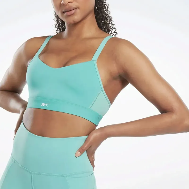 Reebok CYCLED Collection S Lux Strappy Sports Bra Sports Underwear Women's Cyan-2
